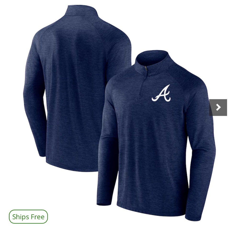 Men’s Braves light quarter zip pullover
